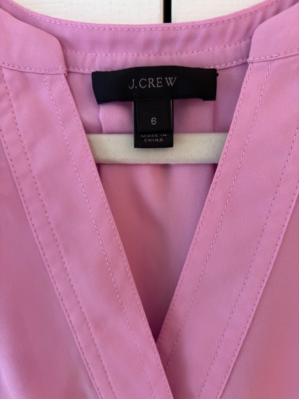J. Crew Pink Raspberry Flutter sleeve Blouse Size 6 - Picture 2 of 8